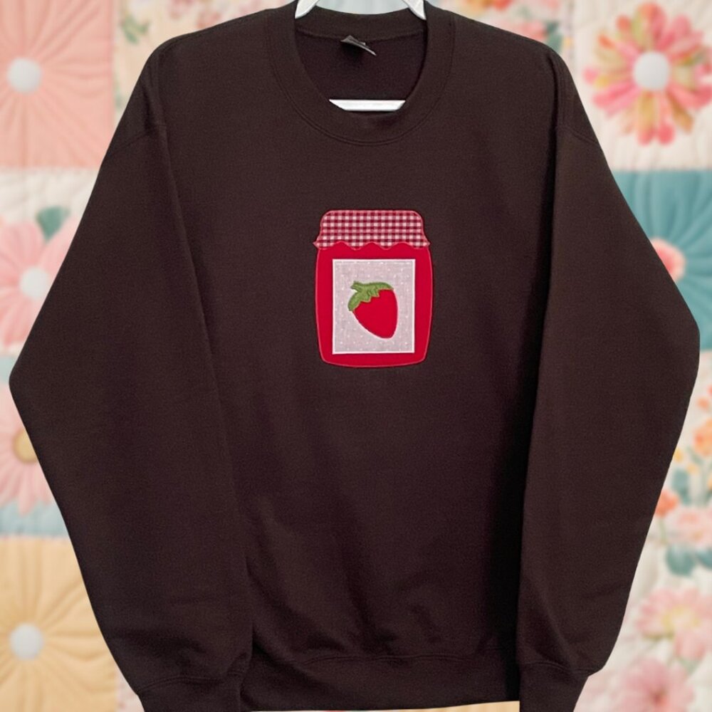 Strawberry Jam Patchwork Medium Chocolate Brown E… - image 1